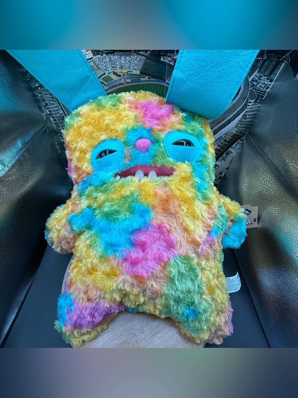 ZURU Fugglers Bigg Fuggs Ugly Monster Plush 17 inches Rabid Rabbit Tye Dye NEW